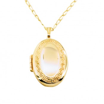 9ct gold 6.1g 24 inch Locket with chain